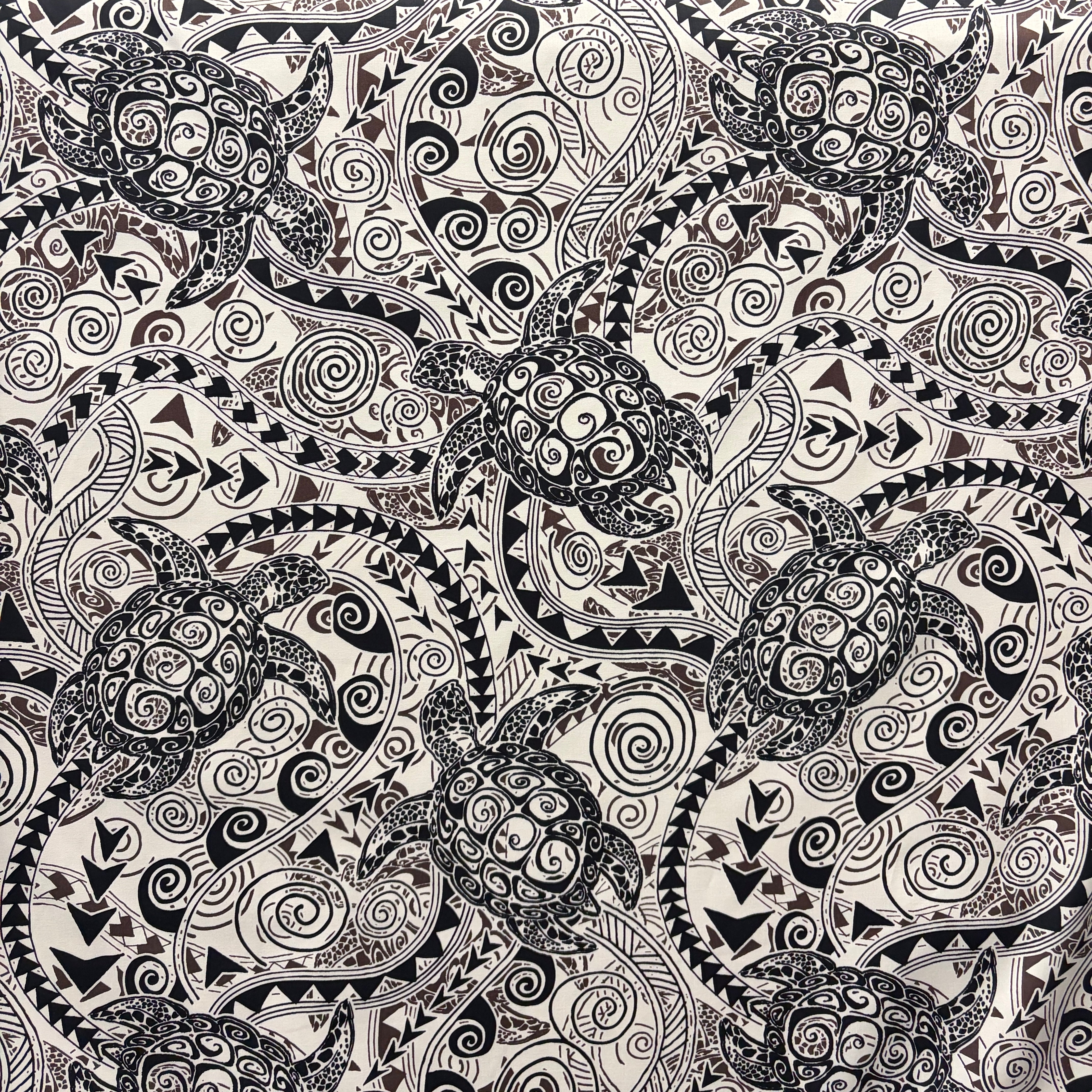 Tiki Turtle All Over Cotton Fabric | Islands Fabric