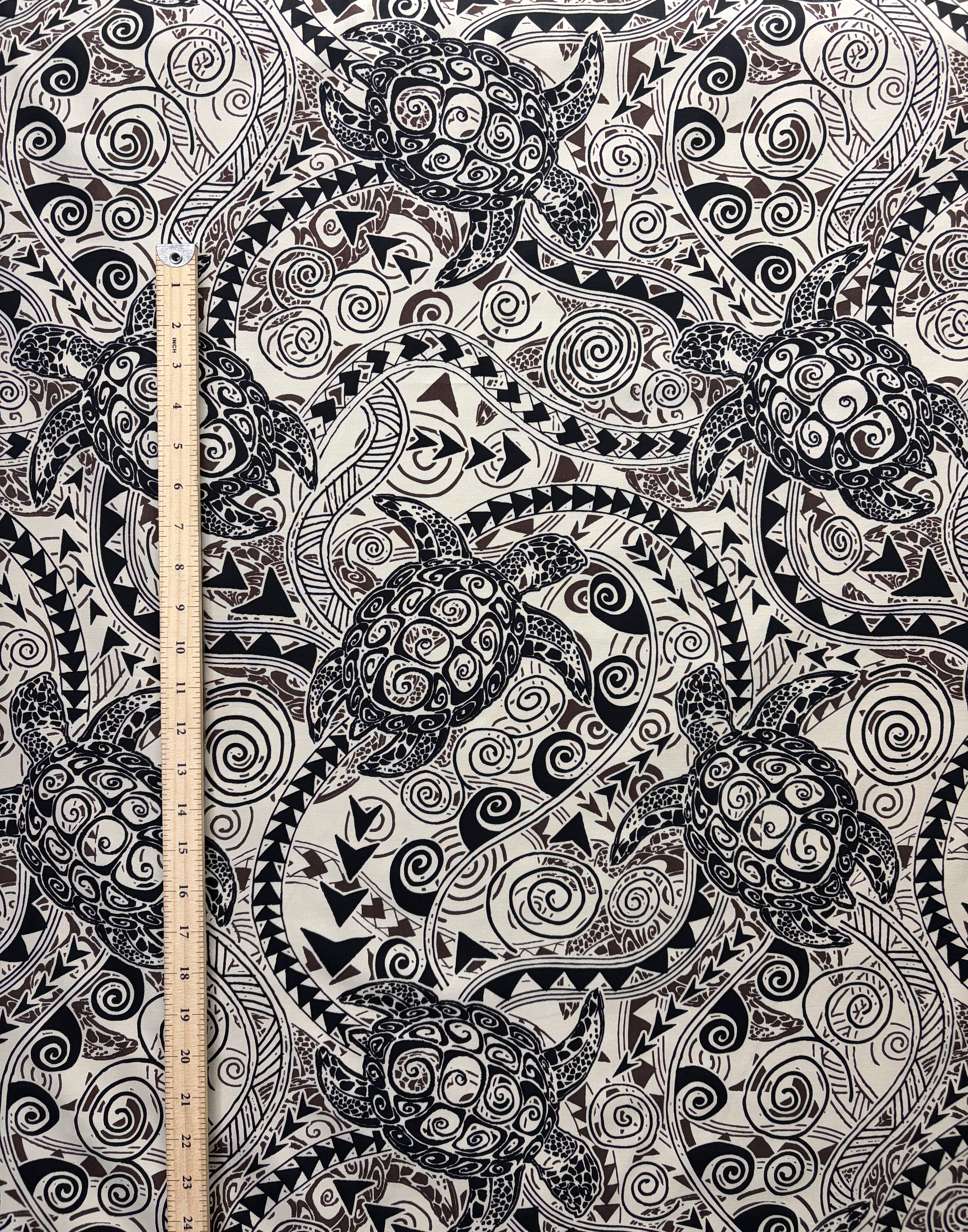 Tiki Turtle All Over Cotton Fabric | Islands Fabric