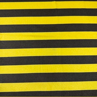 1" Stripe Polyester Spandex Tricot Fabric | Spandex Palace Black Yellow
