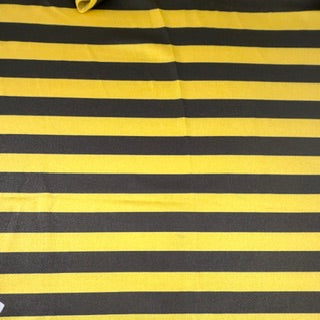 1" Stripe Polyester Spandex Tricot Fabric | Spandex Palace Black Yellow