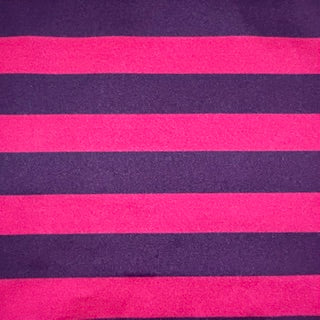1" Stripe Polyester Spandex Tricot Fabric | Spandex Palace Black Fuchsia