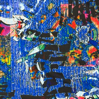 Vibrant Urban Graffiti Print Lightweight Polyester Spandex | Spandex Palace Royal
