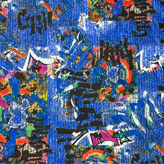 Vibrant Urban Graffiti Print Lightweight Polyester Spandex | Spandex Palace Royal