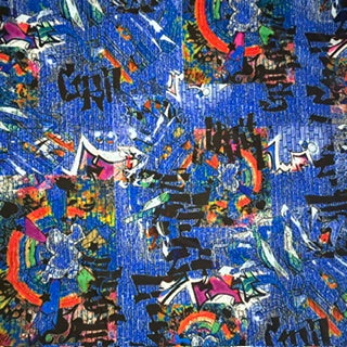Vibrant Urban Graffiti Print Lightweight Polyester Spandex | Spandex Palace Royal