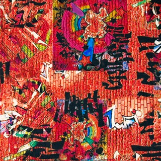 Vibrant Urban Graffiti Print Lightweight Polyester Spandex | Spandex Palace RED