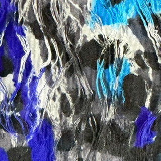 Distressed Graffiti Print Mechanical Stretch Knit | Spandex Palace Lime