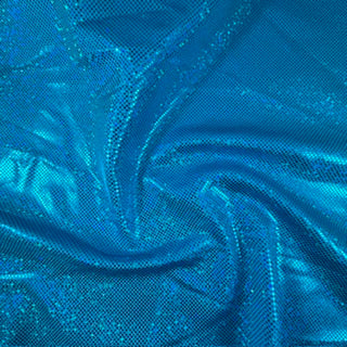 Hologram Dot Stretch Nylon Spandex Tricot | Spandex Palace Turq