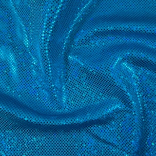 Hologram Dot Stretch Nylon Spandex Tricot | Spandex Palace Turq