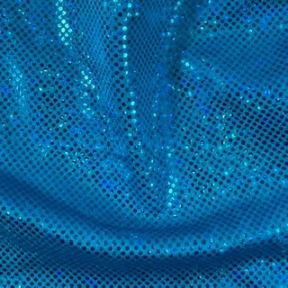 Hologram Dot Stretch Nylon Spandex Tricot | Spandex Palace Turq
