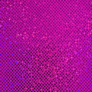 Hologram Dot Stretch Nylon Spandex Tricot | Spandex Palace Fuchsia