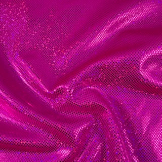 Hologram Dot Stretch Nylon Spandex Tricot | Spandex Palace Fuchsia