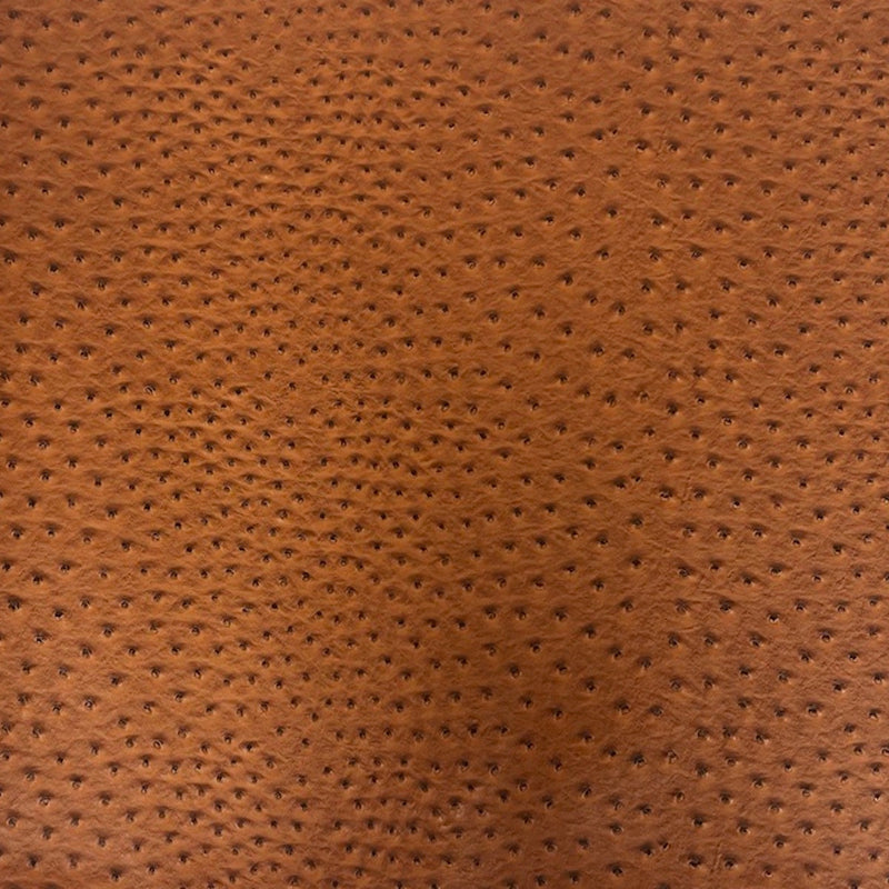 Rust Orange Saratoga Ostrich Faux Leather Vinyl Fabric