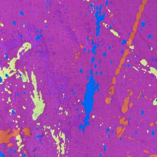 Printed Color Splash Faux-Denim Twill Spandex Fabric | Spandex Palace Hot Pink