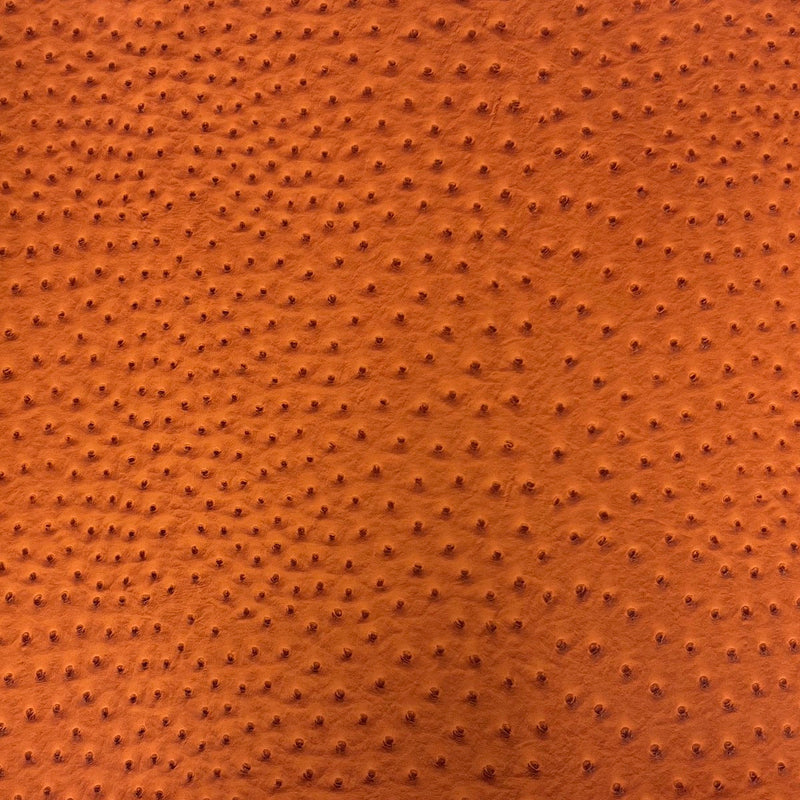 Orange Saratoga Ostrich Faux Leather Vinyl Fabric