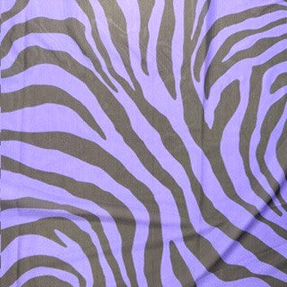Zebra Print Stretch Power Mesh Fabric | 58/60" | Spandex Palace Purple