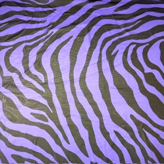 Zebra Print Stretch Power Mesh Fabric | 58/60" | Spandex Palace Purple