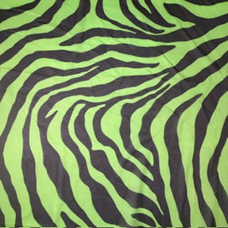 Zebra Print Stretch Power Mesh Fabric | 58/60" | Spandex Palace Lime