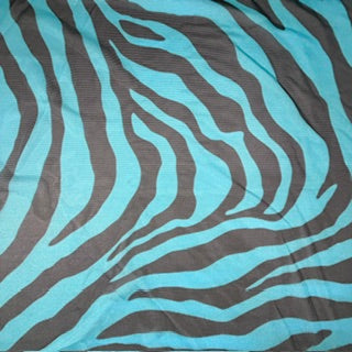 Zebra Print Stretch Power Mesh Fabric | 58/60" | Spandex Palace Turq