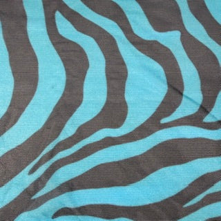 Zebra Print Stretch Power Mesh Fabric | 58/60" | Spandex Palace Turq