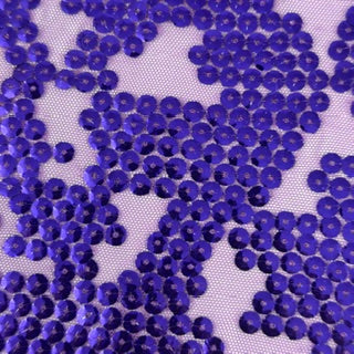 Nugget Embroidered Sequin Mechanical Stretch Mesh | Spandex Palace Gold Purple Purple