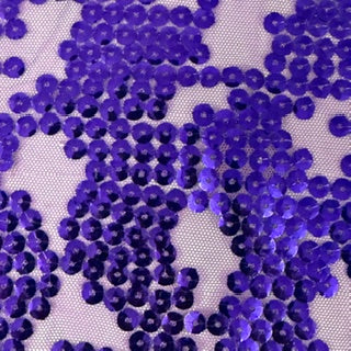 Nugget Embroidered Sequin Mechanical Stretch Mesh | Spandex Palace Gold Purple Purple