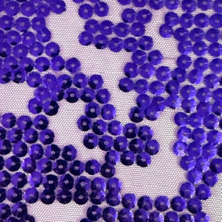 Nugget Embroidered Sequin Mechanical Stretch Mesh | Spandex Palace Gold Purple Purple