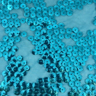 Nugget Embroidered Sequin Mechanical Stretch Mesh | Spandex Palace Gold Mallard