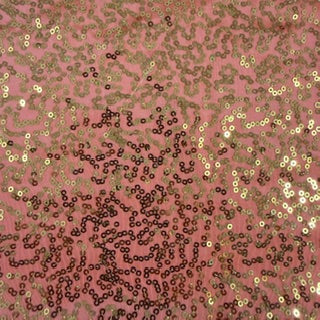 Zsa Zsa Embroidered Sequin 2-Way Stretch FDY Fabric | Spandex Palace Orange Gold
