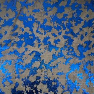 Metallic Splash Foil Mesh Performance Fabric | Spandex Palace Black Royal