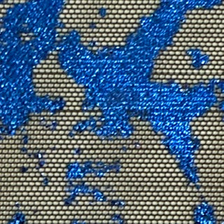 Metallic Splash Foil Mesh Performance Fabric | Spandex Palace Black Royal