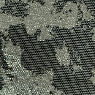 Metallic Splash Foil Mesh Performance Fabric | Spandex Palace Black Silver