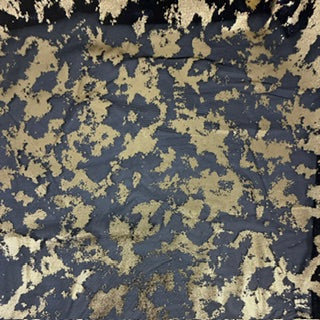 Metallic Splash Foil Mesh Performance Fabric | Spandex Palace Black Silver