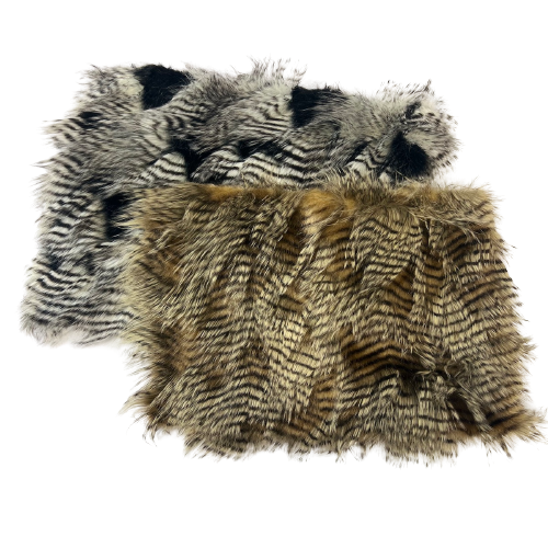 Brown Porcupine Feather Faux Fur Fabric