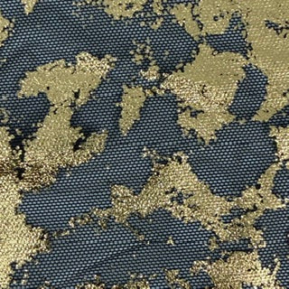 Metallic Splash Foil Mesh Performance Fabric | Spandex Palace Black Gold
