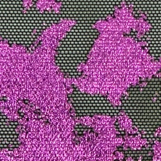 Metallic Splash Foil Mesh Performance Fabric | Spandex Palace Black Fuchsia