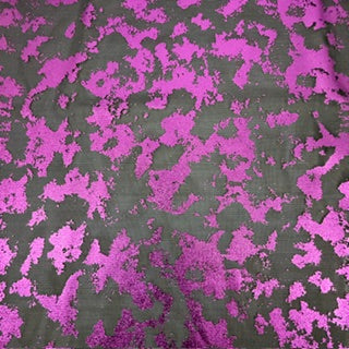 Metallic Splash Foil Mesh Performance Fabric | Spandex Palace Black Fuchsia