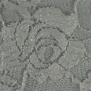 All-Over Foil Mechanical Stretch Design Lace | Spandex Palace White Silver
