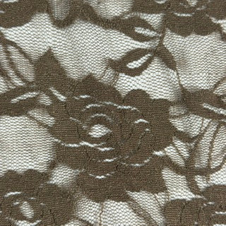 Mechanical Stretch Design Lace Fabric | Spandex Palace Brown