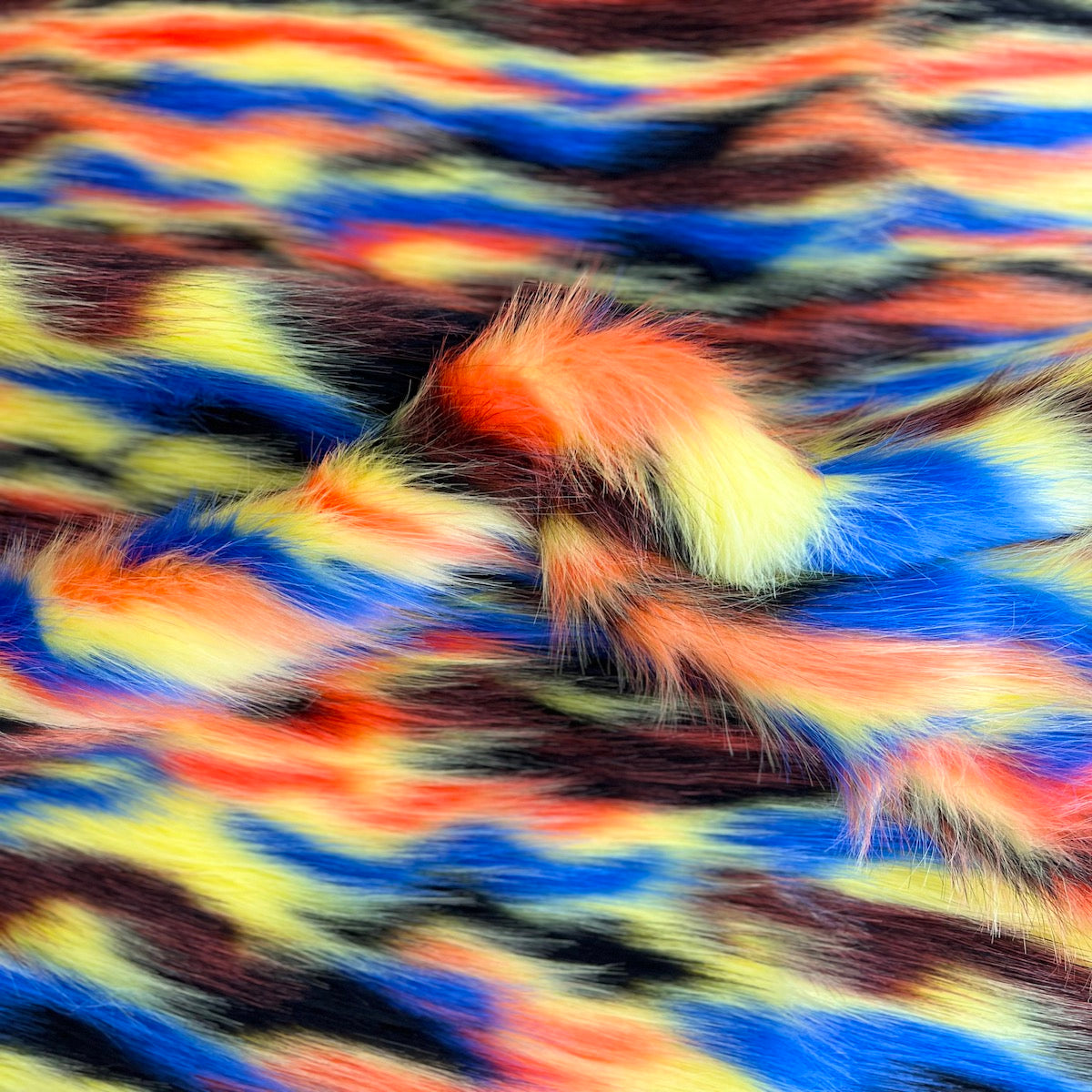 Ysidro Multicolor Long Pile Faux Fur Fabric