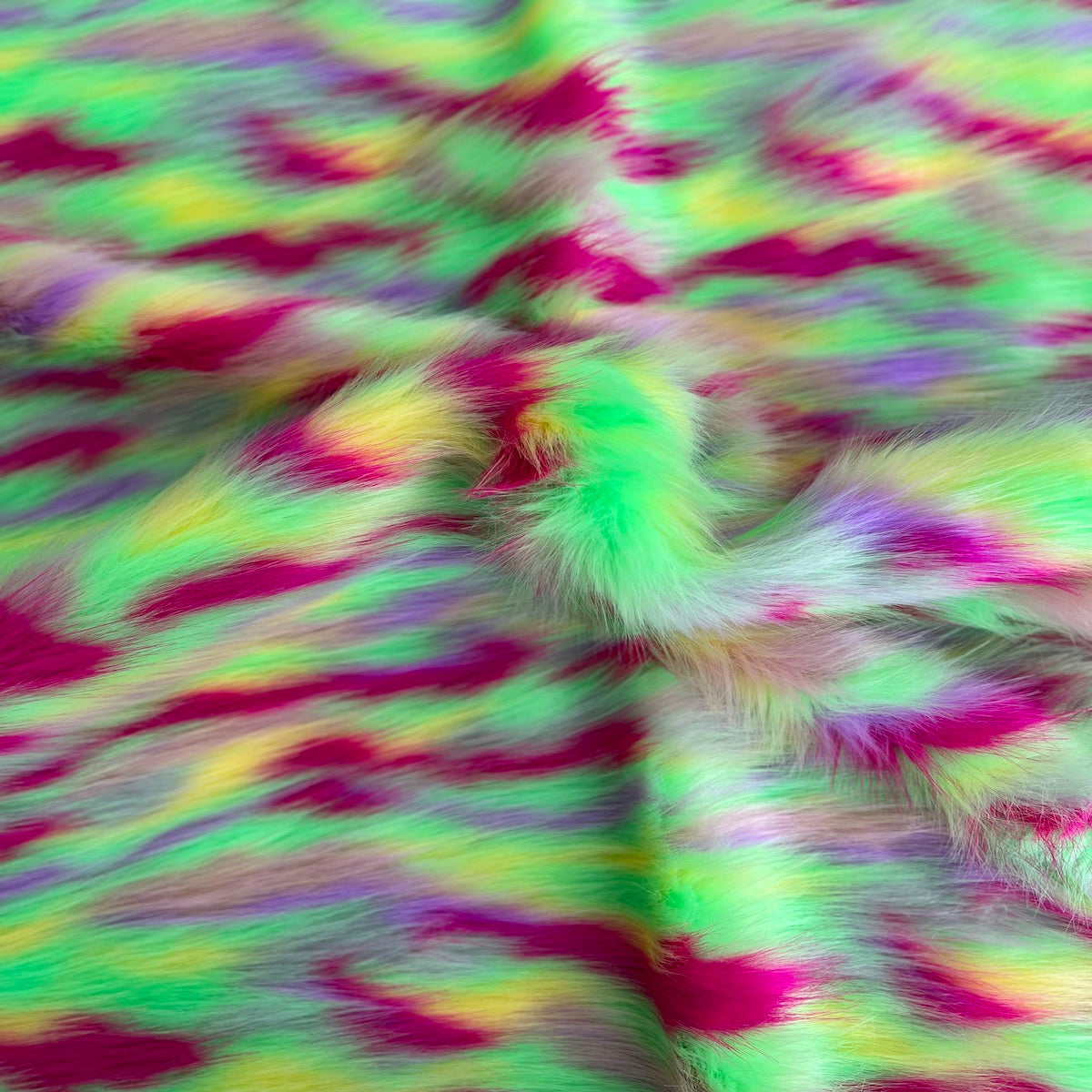 Ysidro Multicolor Long Pile Faux Fur Fabric