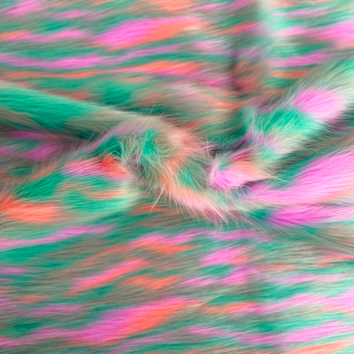 Ysidro Multicolor Long Pile Faux Fur Fabric