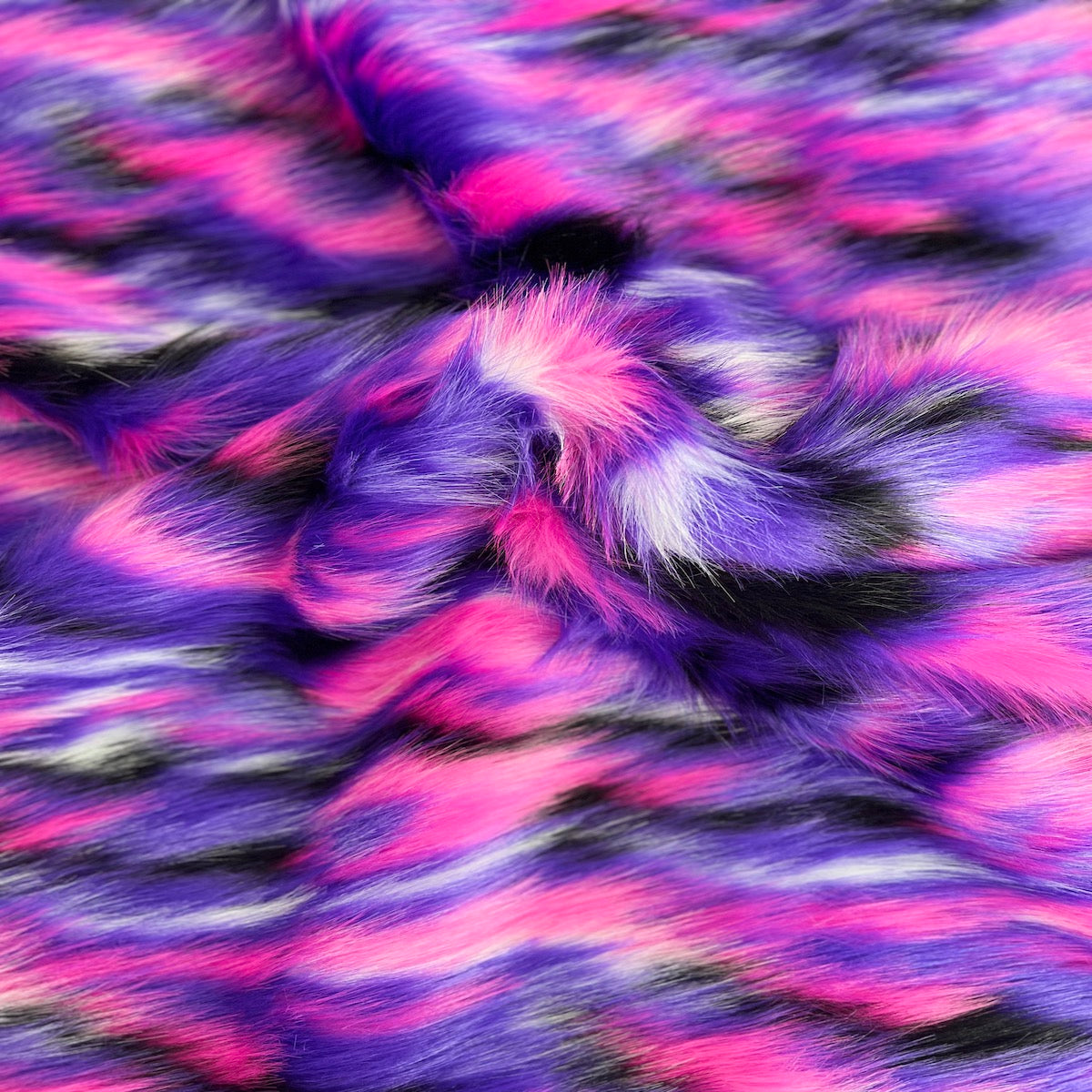 Ysidro Multicolor Long Pile Faux Fur Fabric
