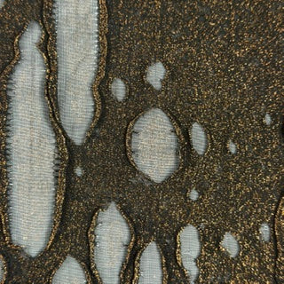 Tiny Foil Shadow Ghost Hole Mechanical Stretch | Spandex Palace Gold