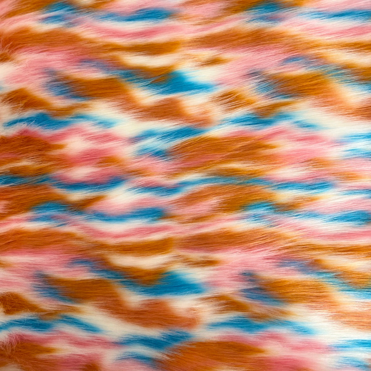 Ysidro Multicolor Long Pile Faux Fur Fabric