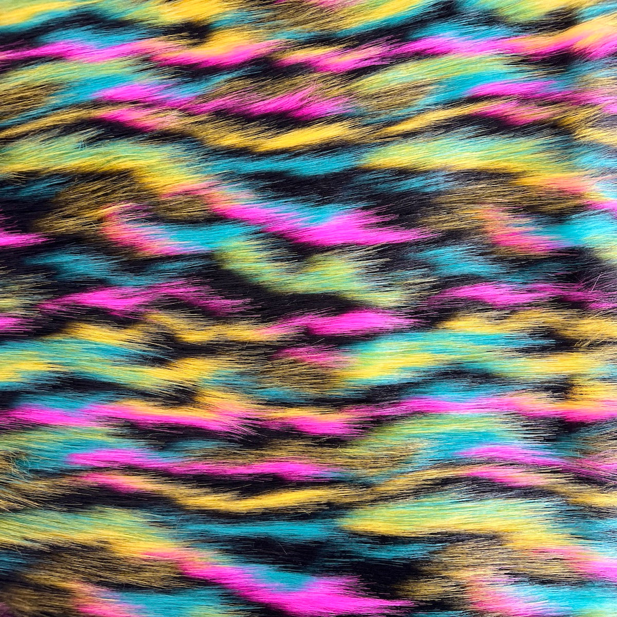 Ysidro Multicolor Long Pile Faux Fur Fabric