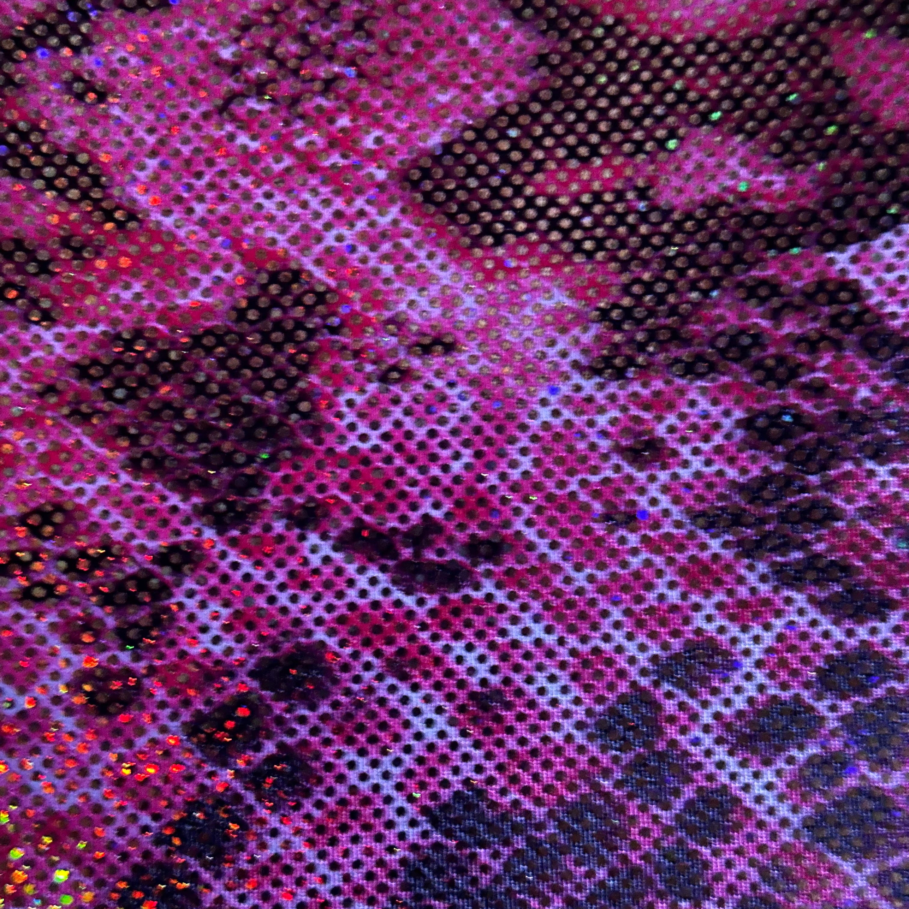 4 Way Nylon Spandex Snake Summer Snake | Spandex Palace Hot Pink Holo Gold