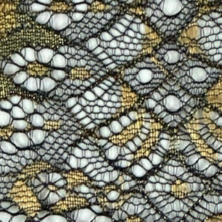 Elegant Chantilly Lace Blend Fabric | Spandex Palace Gold