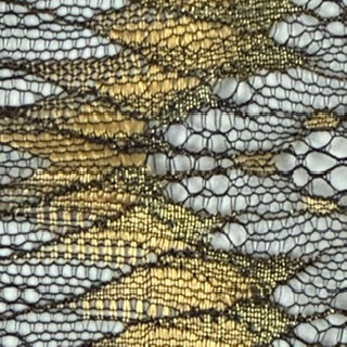 Elegant Chantilly Lace Blend Fabric | Spandex Palace Gold