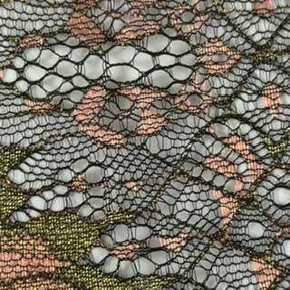 Elegant Chantilly Lace Blend Fabric | Spandex Palace Coral