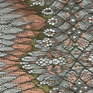Elegant Chantilly Lace Blend Fabric | Spandex Palace Coral